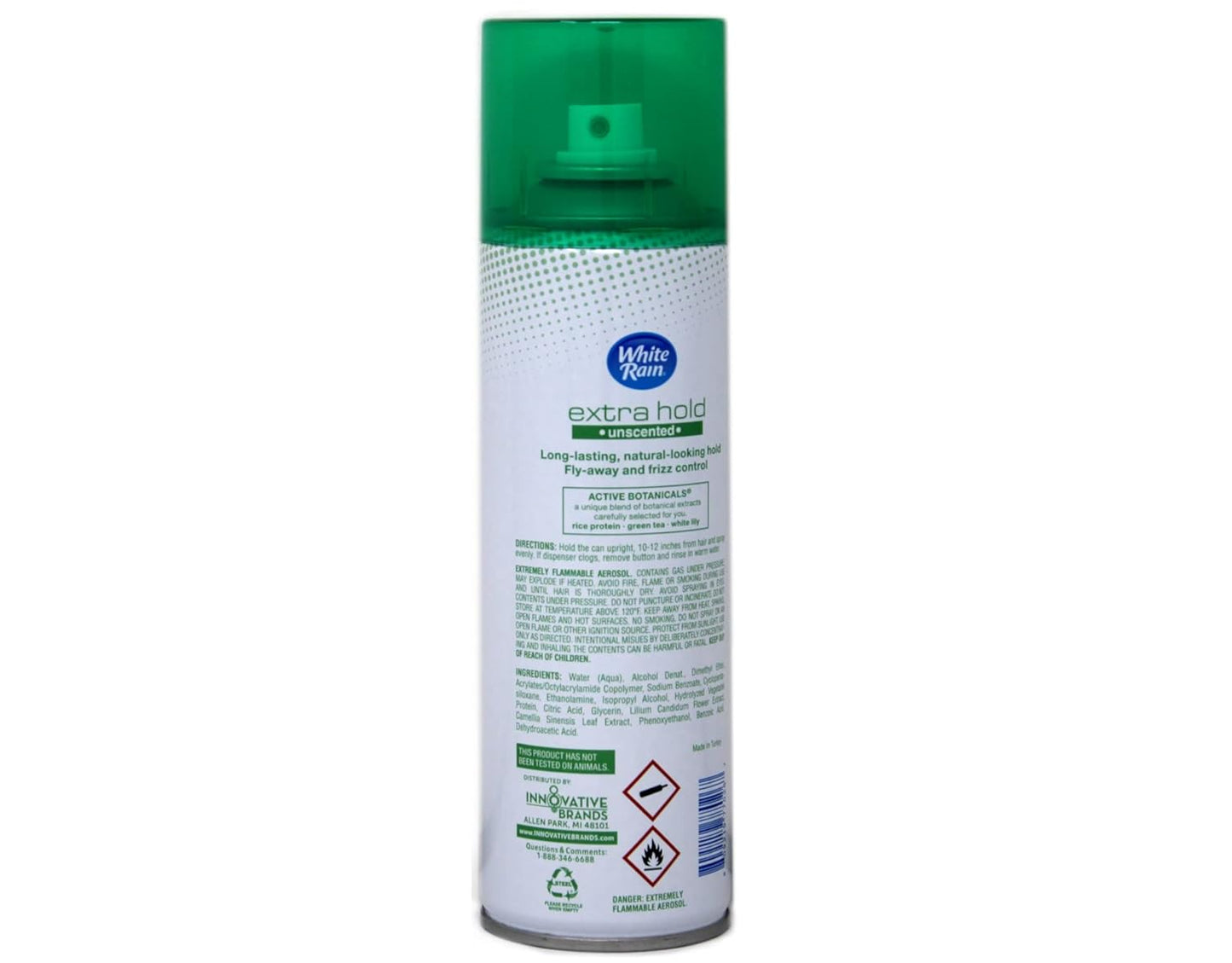 White Rain Hairspray Extra Hold Unscented, 7 oz (Pack of 8), Aerosol Hairspray for Women & Men, Humidity Resistant, Fragrance-Free, Non-Sticky, Finishing Hair Spray Extra Hold for All Hair Types