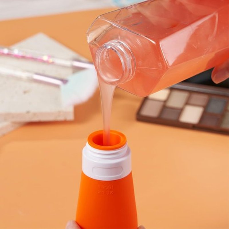 INSFIT Travel Bottles for Toiletries, TSA Approved 2oz Travel Size Bottles Leak Proof Travel Containers for Toiletries, BPA Free Refillable Travel Accessories for Shampoo Body Wash Liquids Orange