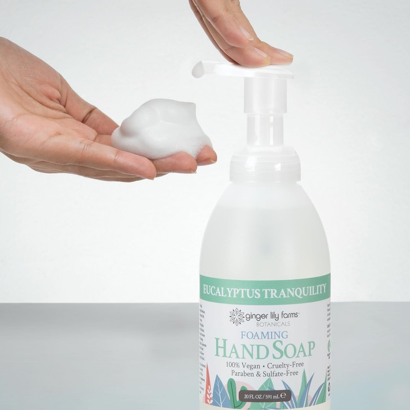 Ginger Lily Farms Botanicals All-Purpose Foaming Hand Soap Refill, 100% Vegan & Cruelty-Free, Eucalyptus Tranquility Scent, 20 Fl Oz (Pack of 8)