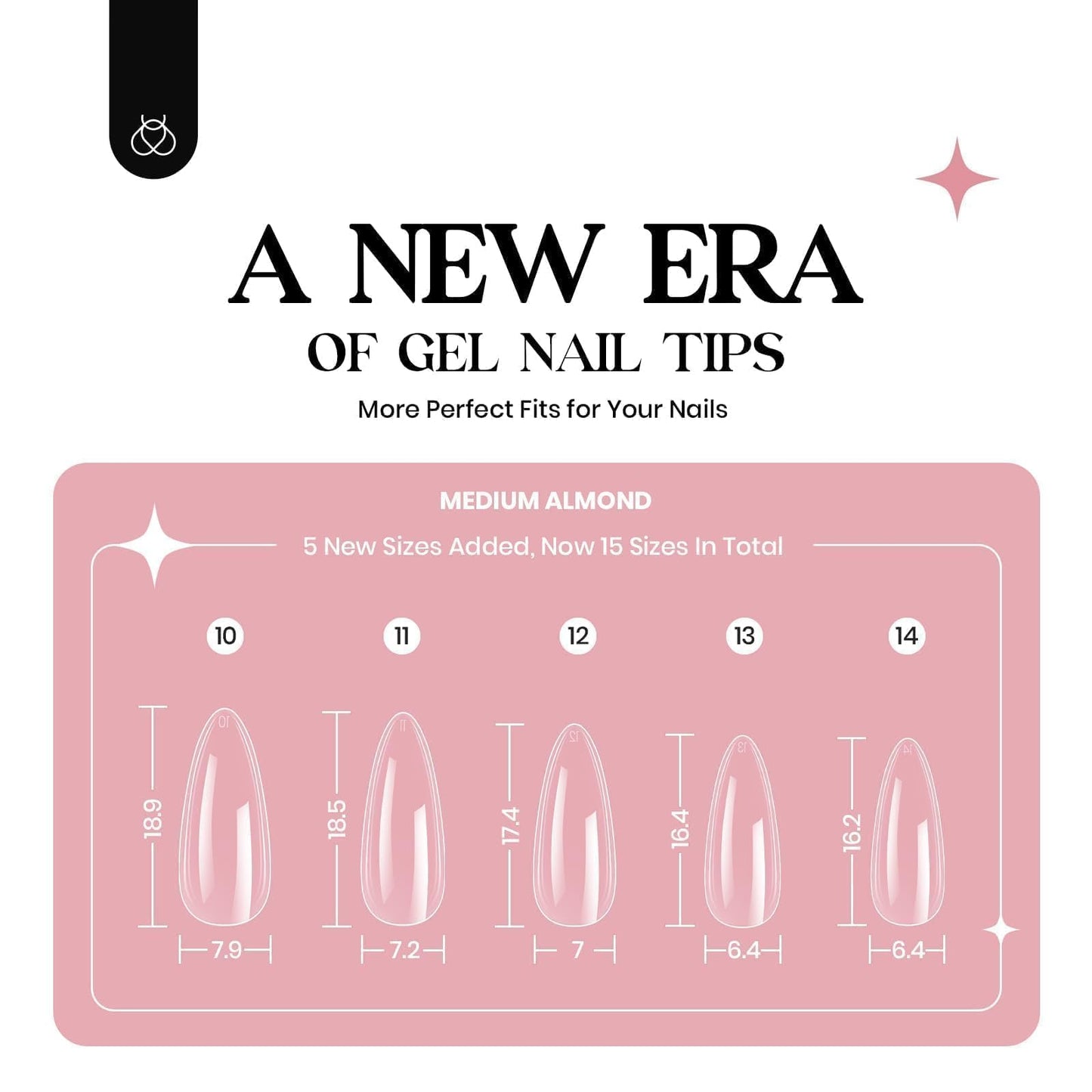 Beetles Gel Nail Kit 600Pcs 15 Sizes Medium Almond Nail Tips with Pink Color Gel Top Coat,Soft Clear Nail Tips Set 5 In 1 Nail Glue Uv Nail Lamp Easy Nail Extension Set Valentine's Day Gifts for Women