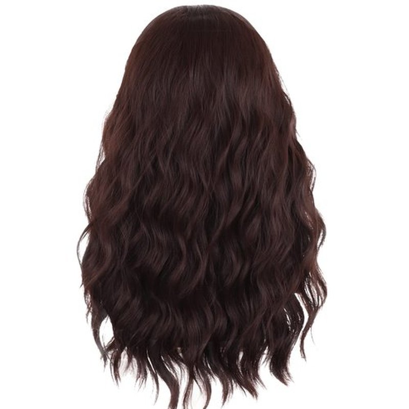 PATTNIUM Mens Brown Wig Long Wavy Brown Male Wig Shoulder Length Men Wig Brown Unisex Wig Heat Resistant Synthetic Hair Cosplay Party Costume Wig (Brown)