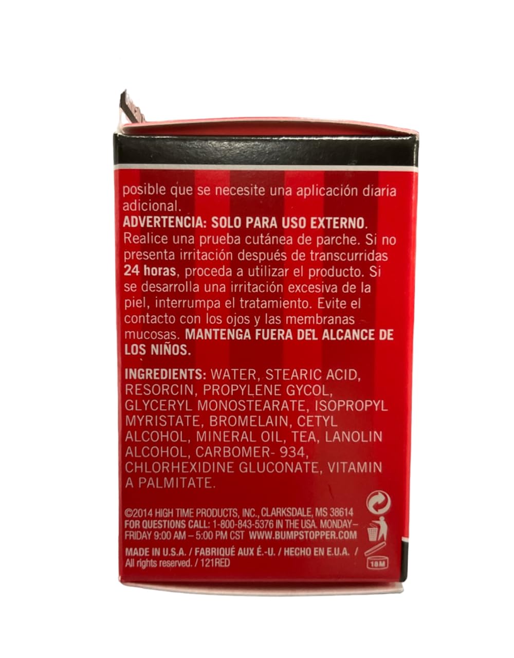 high time Bump Stopper 2 Double Strength Razor Bump Treatment | Formulated to Relieve Razor Burn | Eliminates Ingrown Hairs | Aftershave for Men - 0.5 OZ