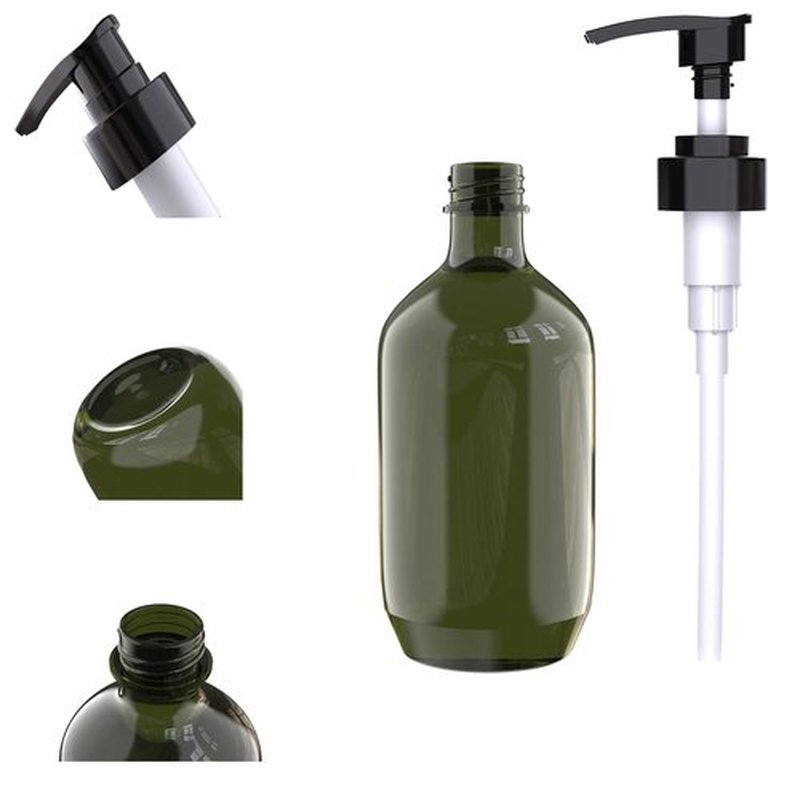 2 PCS 16 OZ Pump Bottle Plastic Pump Lotion Dispenser Empty Bottles for Shampoo Lotion Body Wash, Multicolor