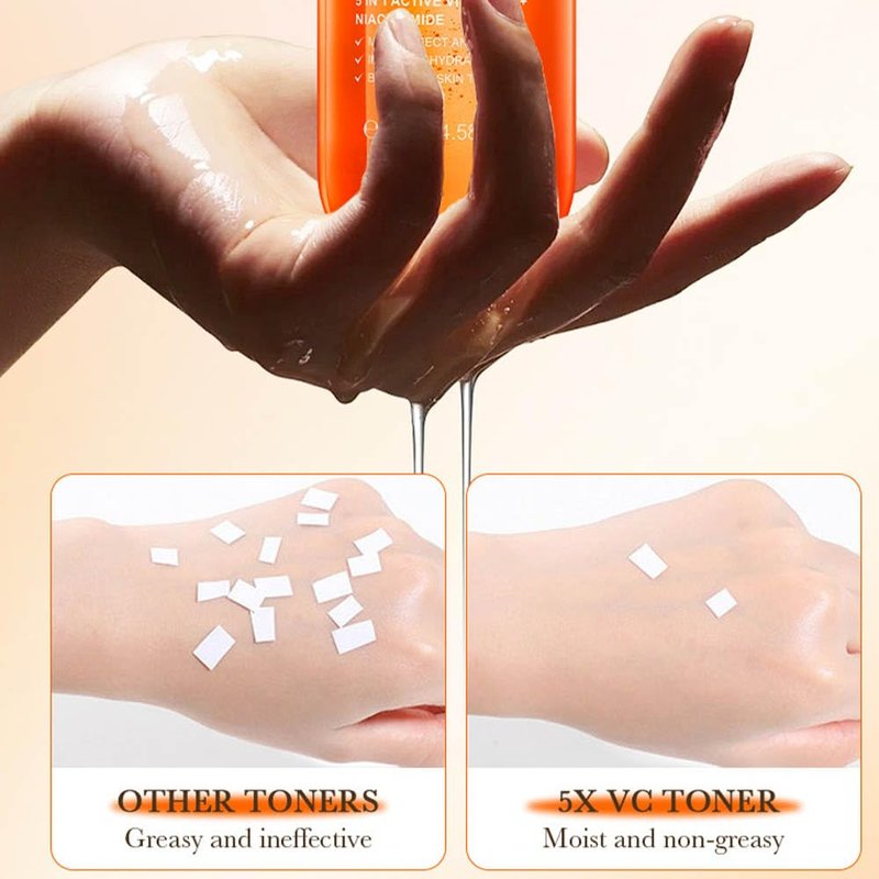 5X Vitamin C Toner, Hyaluronic Acid Facial, Suitable for Face, Arms, and Legs, Natural Ingredients, Powerfully Moisturizing, Face for Sensitive Skin (Face Vitamin C Toner for Women Anti Aging)