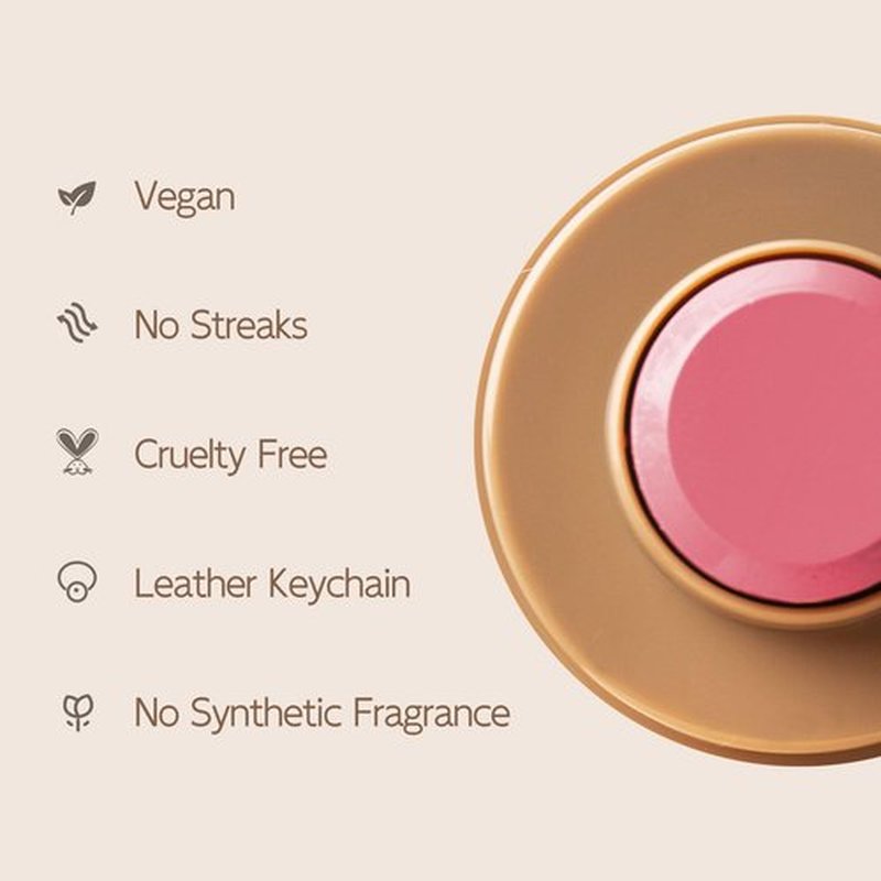 Blush Stick For Cheeks Lips Eyes W/Leather Keychain,Cream Blush Stick,Monochromatic Multi Stick,Pocket Portable For Travel,Dewy Finish,Buildable & Blendable Color | 04# Blossom-Baby Pink,0.2 Fl.Oz