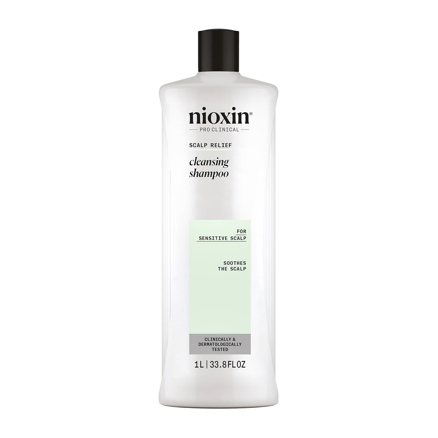 Nioxin Scalp Relief Cleansing Shampoo | Soothes, Hydrates, & Thickens Hair | For Sensitive, Dry, & Itchy Scalp | Made with Aloe Vera & Vitamin E