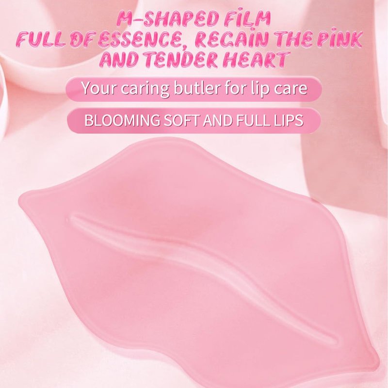 Felico 30PCS Lip Mask Patches, Collagen Crystal Pink Care Gel Pads for Moisturizing,Reducing Chapped,Smoothing,Fine Lines,Remove Dead Skin Moisture Essence Make Your Dry Lips Attractive Sexy Cherry