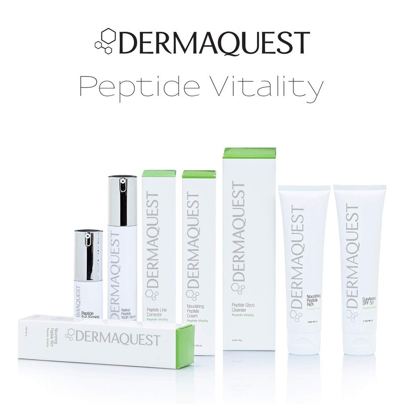 DermaQuest Peptide Vitality Serum - Anti-Aging Face Treatment for All Skin Types | 1 oz.