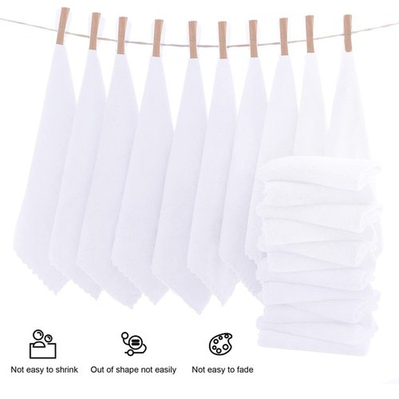 MOONQUEEN Ultra Soft Premium Washcloths Set - 12 x 12 inches - 24 Pack - Quick Drying - Highly Absorbent Coral Velvet Bathroom Wash Clothes - Use as Bath, Spa, Facial, Fingertip Towel (White)