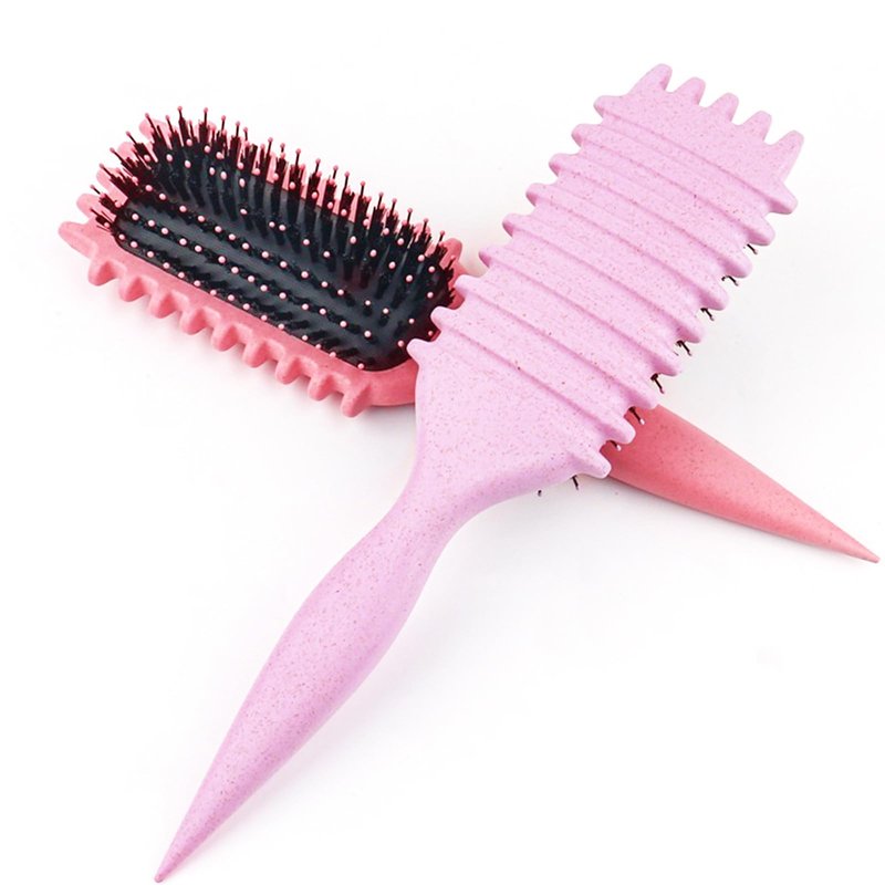 1 PCS Curly Hair Brush, Curl Defining Brush, Curly Hair to Reduce Pulling (Pink)
