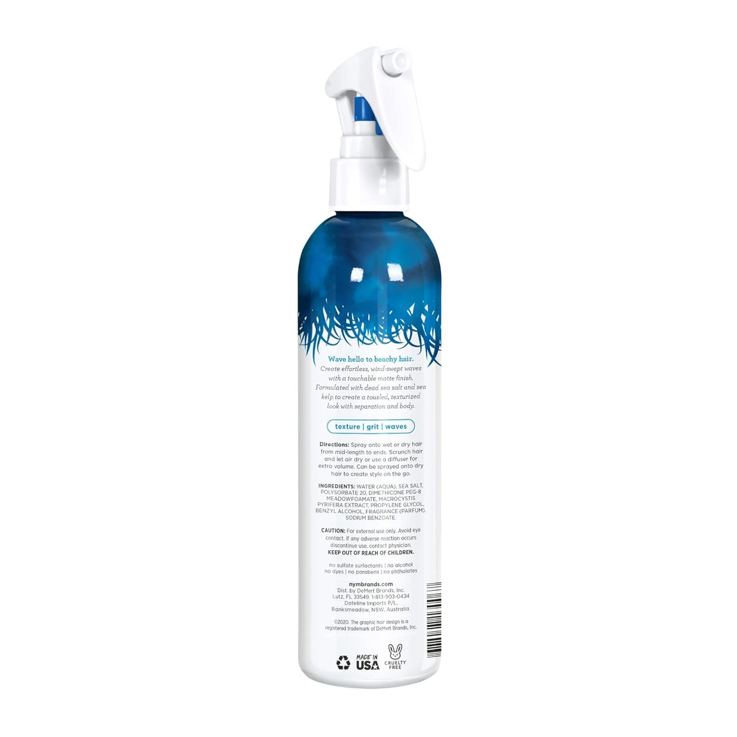 Not Your Mother's Beach Babe Sea Salt Spray - For Tousled Hair Texture with Matte Finish (8 fl oz, 3-Pack)
