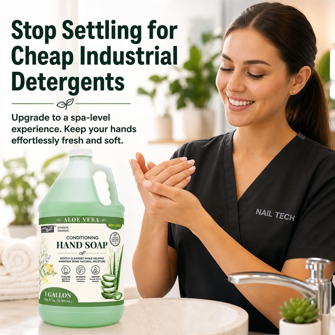 PRONAIL Bulk Liquid Hand Soap Refill – Moisturizing Cleanser with Hyaluronic Acid, Panthenol & Aloe Vera | Sulfate-Free, Cruelty-Free | Professional Salons, Spas & High-Traffic Use | 1 Gallon