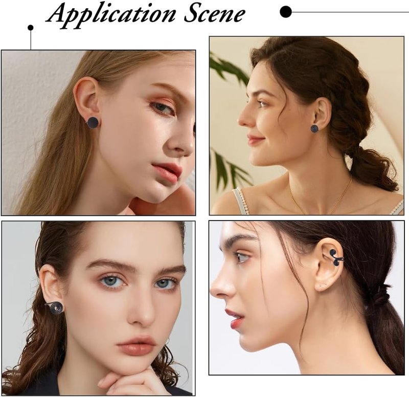 Pressure Earrings for Keloids - Stainless Steel Clip-On Compression Ear Cuff | Adjustable Non-Pierced Design for Men & Women