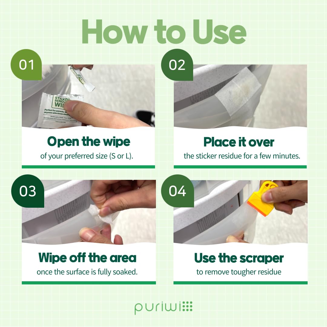 PURIWI Sticker Remover Wipes (40)