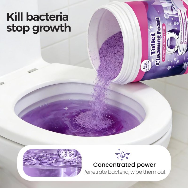 PVZXR 2026 Upgrade Fizz Clean Toilet Cleaner, Fizz Toilet Cleaning Foam, Fizz Cleaning Powder, Fizz Clean Foam Cleaner, Touch Free Foaming Foaming Powder – Bathroom Toilet Cleaning Powder (1pcs)