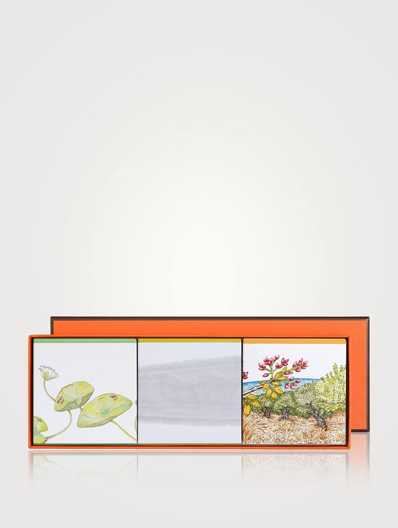 Hermes Un Jardin Soap 3-Piece Set for Unisex, (Sur Le Nil 3.4 Oz + Monsieur Li 3.4 Oz + A Cythere 3.4 Oz)