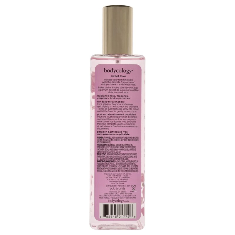 Bódycólogÿ Sweet Love Pérfumé by Bódycólogÿ, 8 oz Bódy Míst Spray for Women