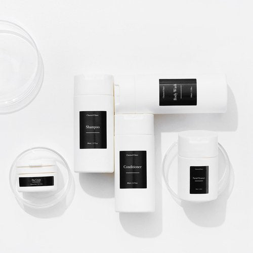 Travel Toiletries Bottles, Travel Shampoo and Conditioner Bottles, Travel Bottles Leak Proof, TSA Approved BPA Free Refillable Squeezable Travel Liquid Containers Set Minimalist Style (Cream)