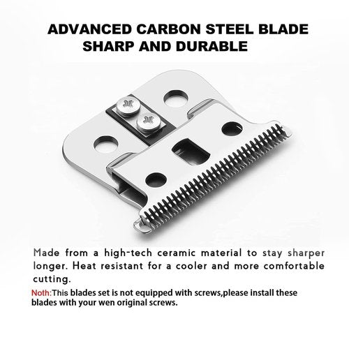 Replacement Blades Compatible with Andis T Outliners, GTX Trimmer Hair Clipper T Outliners Blade (sliver steel T blade + sliver steel blade),1 PACK