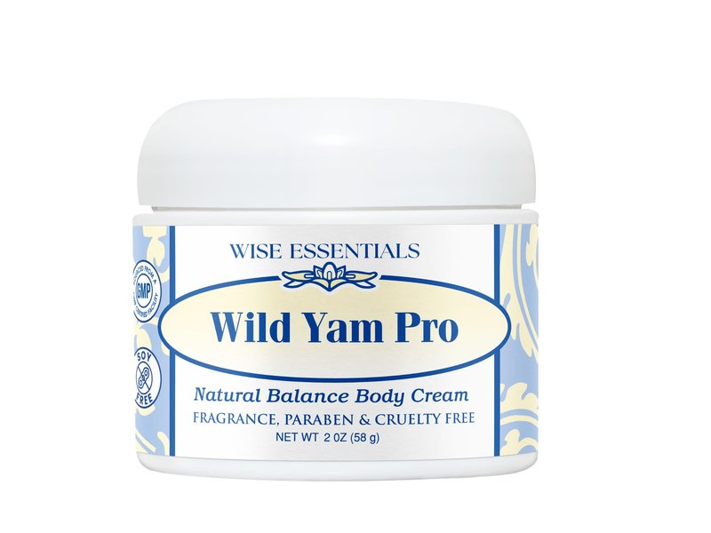 Wise Essentials Wild Yam Cream Made with phytoestrogen, natural progesterone, Chaste Tree Berry for support of Perimenopause and Menopause