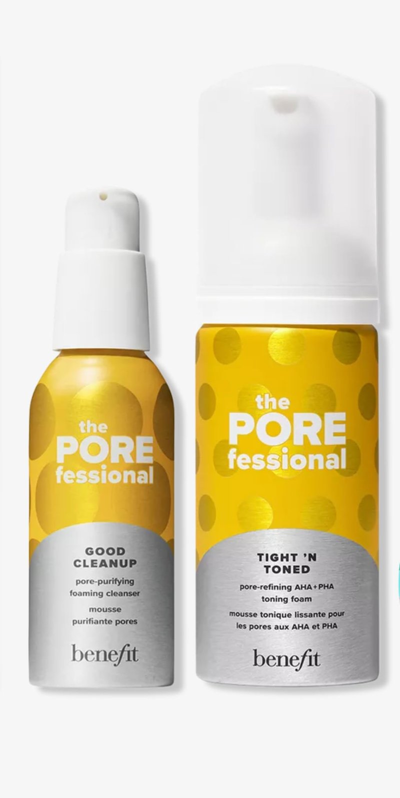 Benefit POREfessional Good Cleanup and Tight n Toned Cleanser Set, Travel Size, 2 Piece