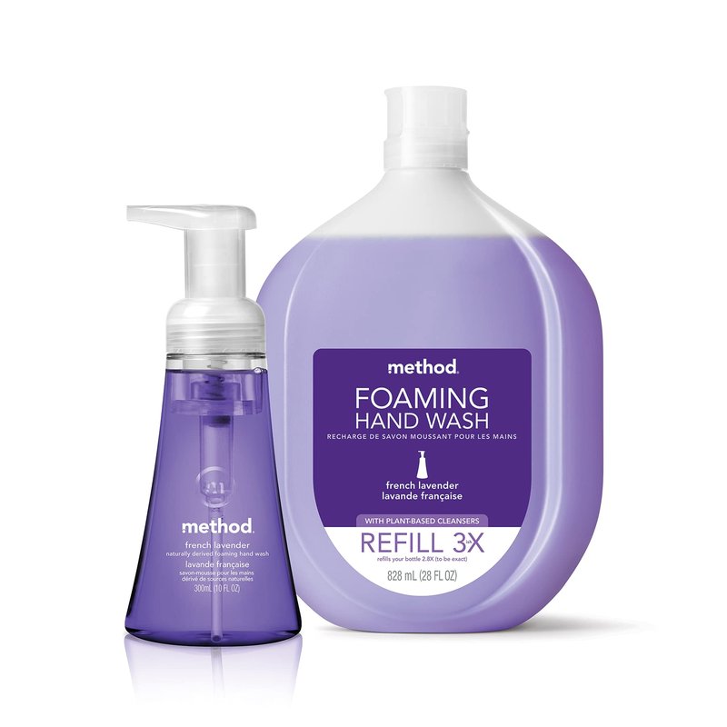 Method Foaming Hand Soap, Refill, Pink Grapefruit, Recyclable Bottle, Biodegradable Formula, 28 oz, (Pack of 2)