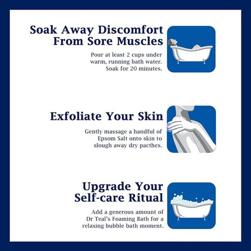 Dr Teal's Pure Epsom Salt Soak, Relax & Relief with Eucalyptus & Spearmint, 3lbs (Pack of 2)