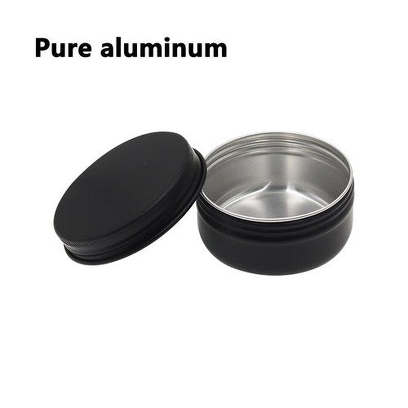 Aluminum Tin Jars Containers,ULIFESTAR Leak Proof Cosmetic Tin Jars Containers,Round Tin Cans with Lids,10PCS Black Cosmetic Sample Refillable Containers for Spice (1.76 ounces 57*27mm/2.24*1.06")