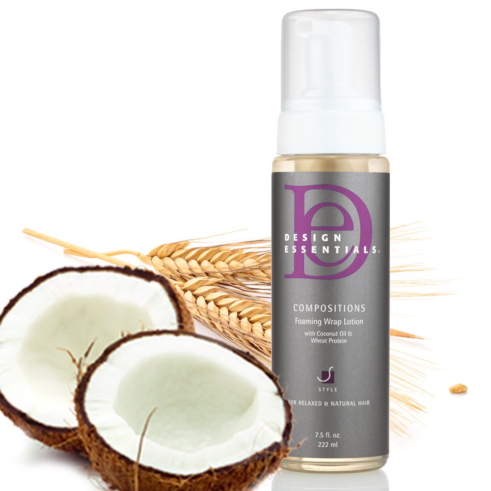 Design Essentials Compositions Foaming Wrap Lotion For Relaxed And Natural Hair, Refill, 32 Fl Oz