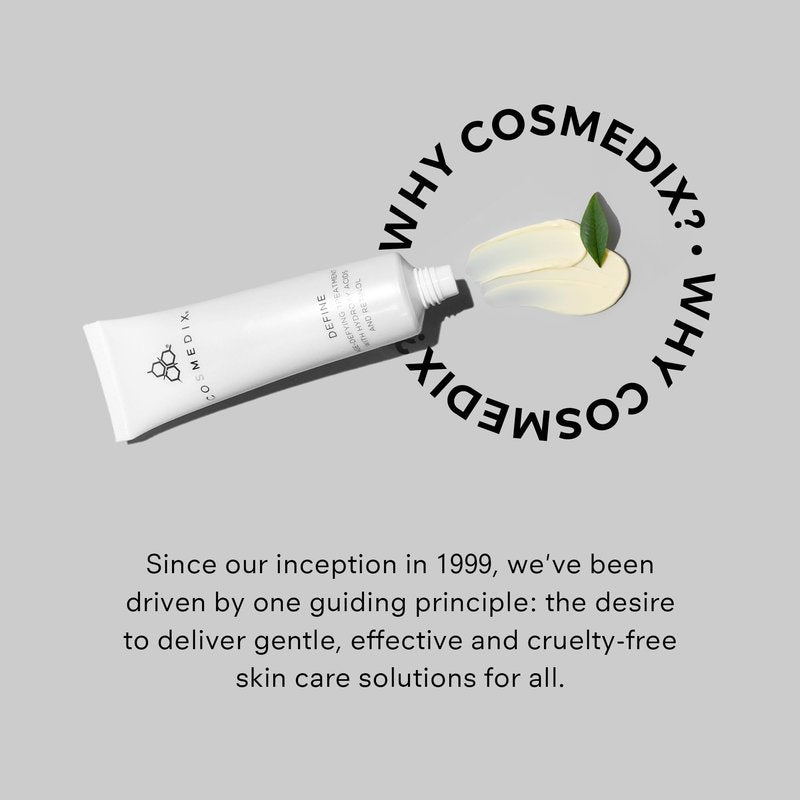 COSMEDIX Define Anti-Aging Face Cream with Hydroxy Acid & Retinol Complex - Age-Defying Facial Moisturizer for Fine Lines, Wrinkles & Uneven Skin - Lightweight PM Facial Treatment for All Skin Type