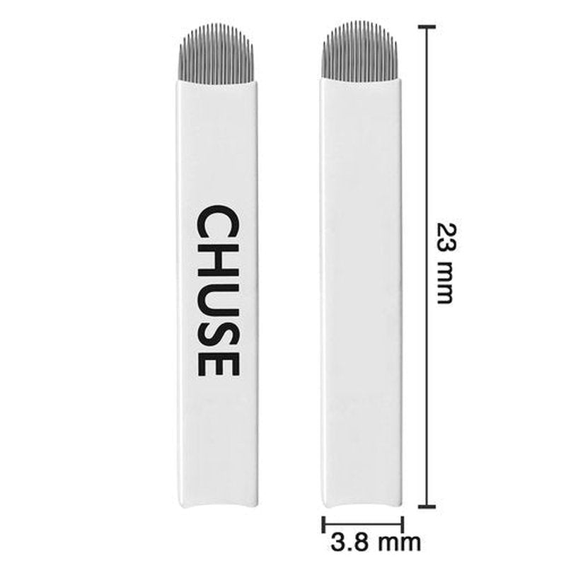 CHUSE 19U 50pcs 0.18mm Nano Mircoblading Needle Permanent Makeup Manual Eyebrow Tattoo Needle