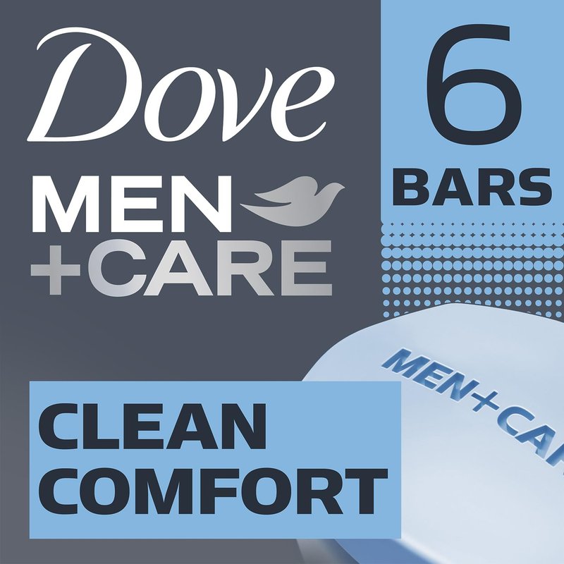 Dove Men+Care Clean Comfort Soaps (2 Boxes/12 Bars)+ Extra Fresh Soap (1 Bar) – Hydrating & Refreshing 3-in-1 Hand & Body, Face + Shave Soap Bundle