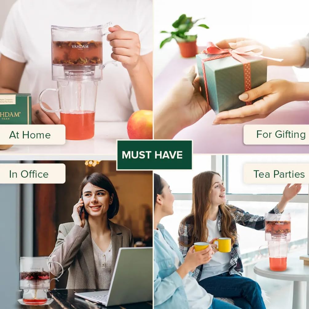 Imperial Tea Infuser Teapot & Smart Tea Maker - BPA-Free, Drain-Tap Technology | Easy Brew, Easy Clean | Loose Leaf Brewing - Stylish Design | 16oz