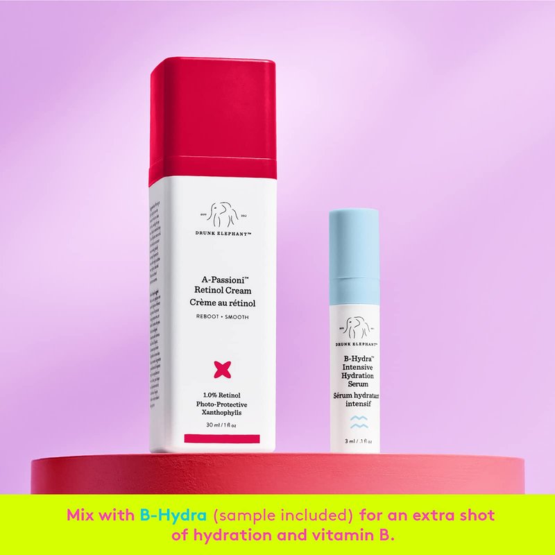 Drunk Elephant A-Passioni Retinol Anti-Wrinkle Cream. Restorative and Vegan Face Cream with Vitamin F (10 mL / 0.33 Fl Oz) (Midi)