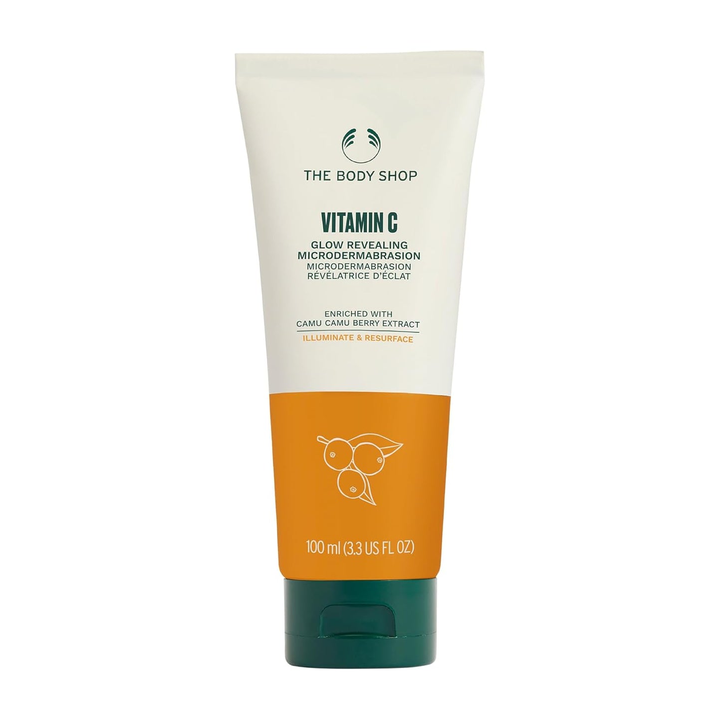 The Body Shop Vitamin C Glow Boosting Microdermabrasion – Exfoliation for Tired, Dull Skin – Vegan – 100ml