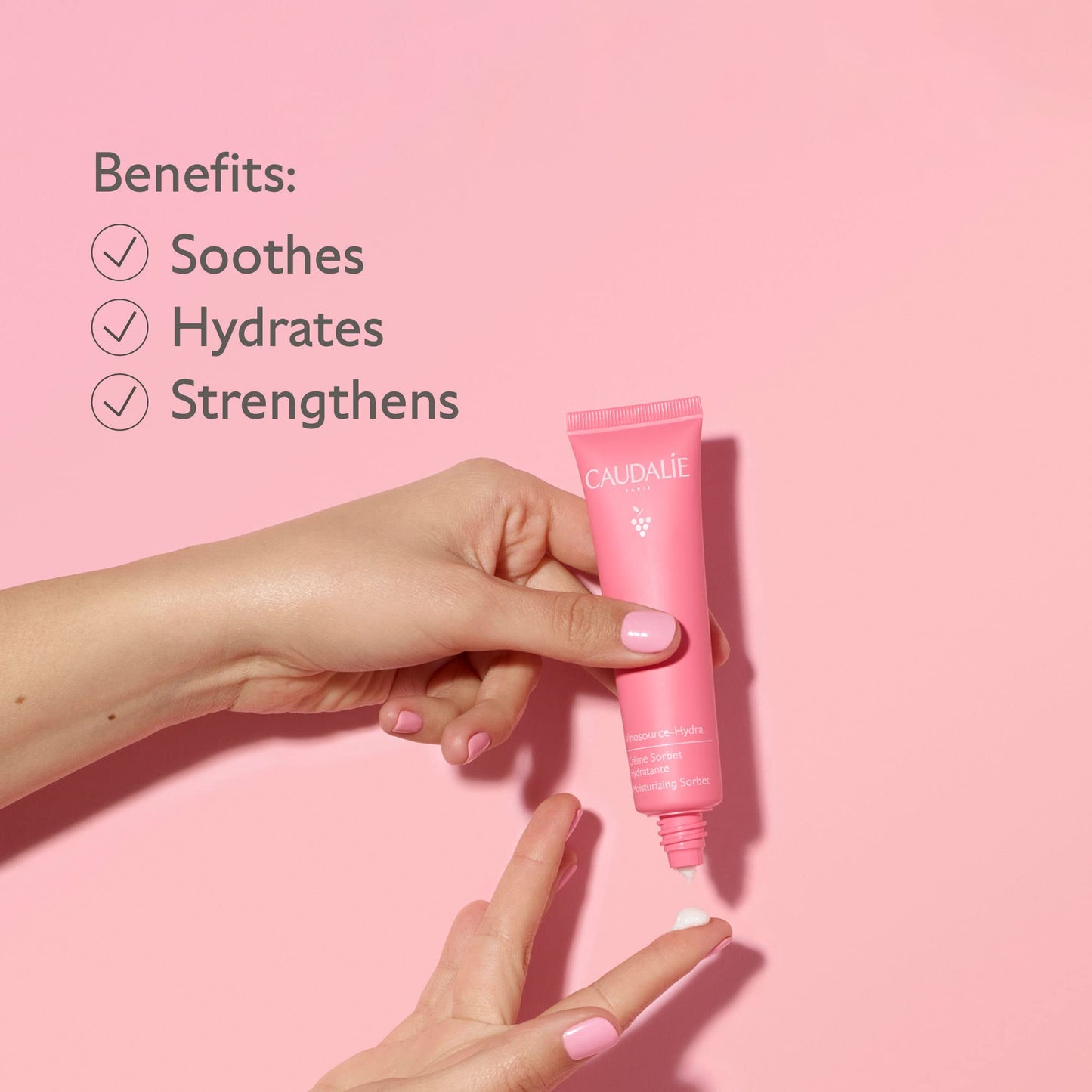 Caudalie Vinosource Hydra Moisturizing Sorbet, Lightweight Moisturizer, Soothing, Hydrating and Suitable for Sensitive Skin, 1.3 Ounce