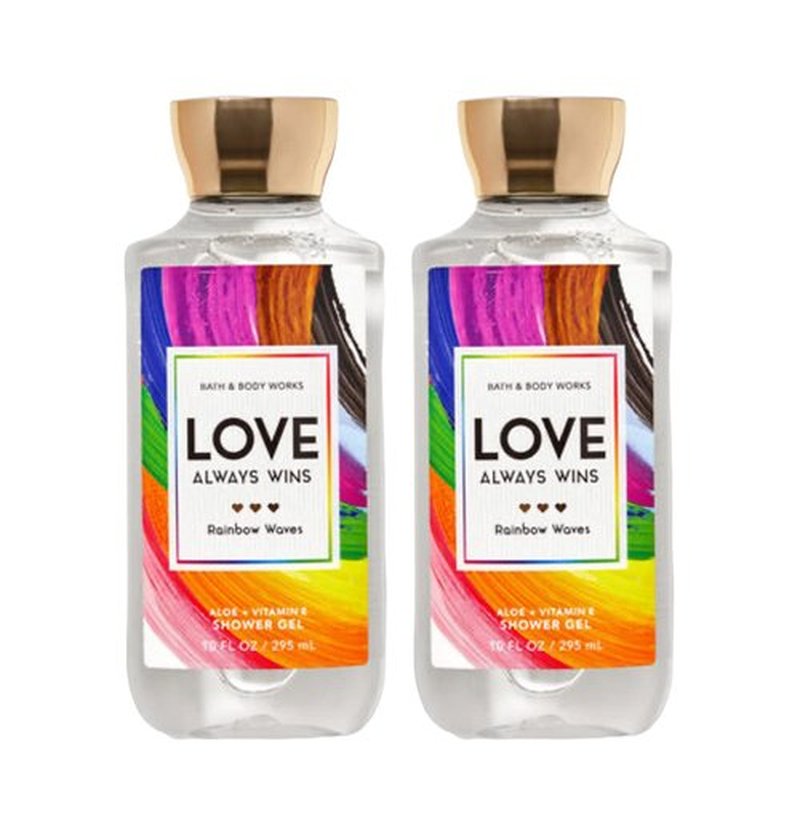 Bath & Body Works Shower Gel Gift Sets 10 Oz 2 Pack (Rainbow Waves)