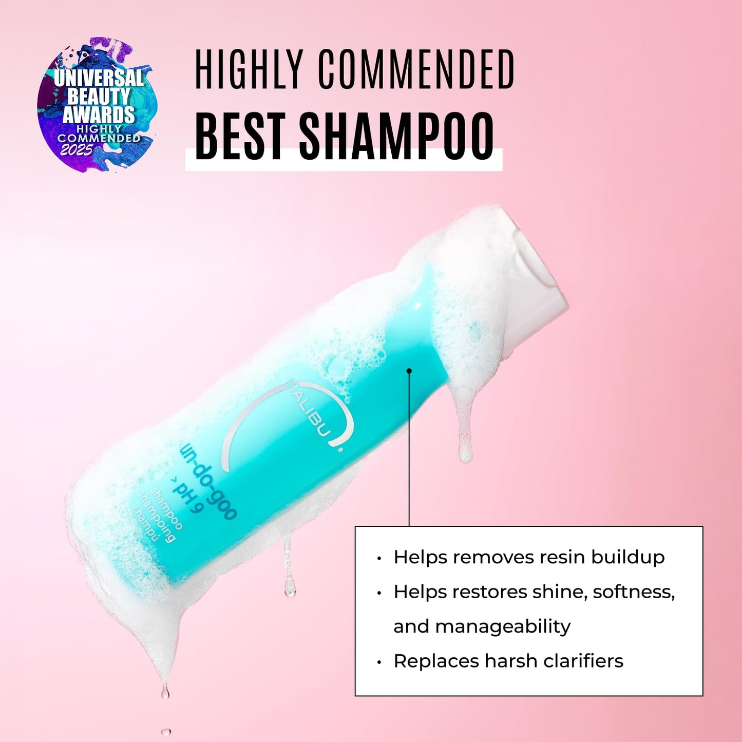 Malibu C Un-Do-Goo Clarifying Shampoo - Sulfate-Free, Removes Product Build-Up & Restores Shine