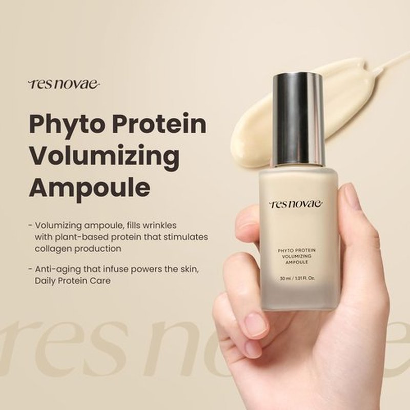 res novae Phyto Protein Volumizing Ampoule 0.5 fl.oz 15ml, Wrinkle care Facial Serum, Lupine Protein, Volufiline, Hexapeptide Fill the Fine Line, Intensive Firmness Care