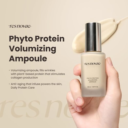 res novae Phyto Protein Volumizing Ampoule 1.01 fl.oz 30ml, Wrinkle care Facial Serum, Lupine Protein, Volufiline, Hexapeptide Fill the Fine Line, Intensive Firmness Care