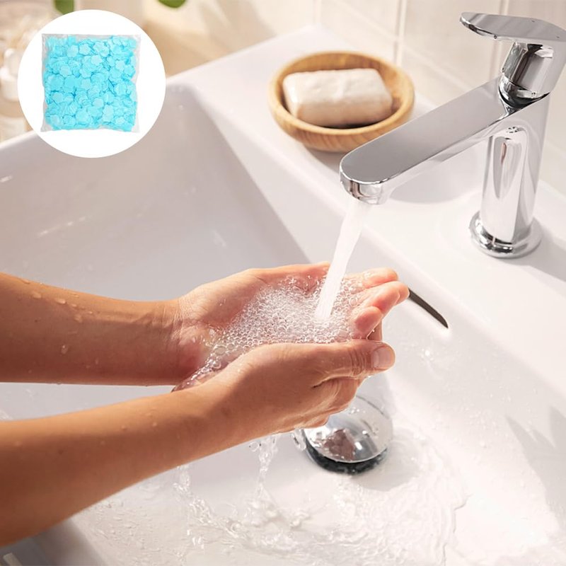 Capiant 2000 Sheets Milk Scented Paper Soap for Travel, Portable Hand Washing Sheets, Mini Fresh Petal Soap with 2 Storage Boxes (Blue)