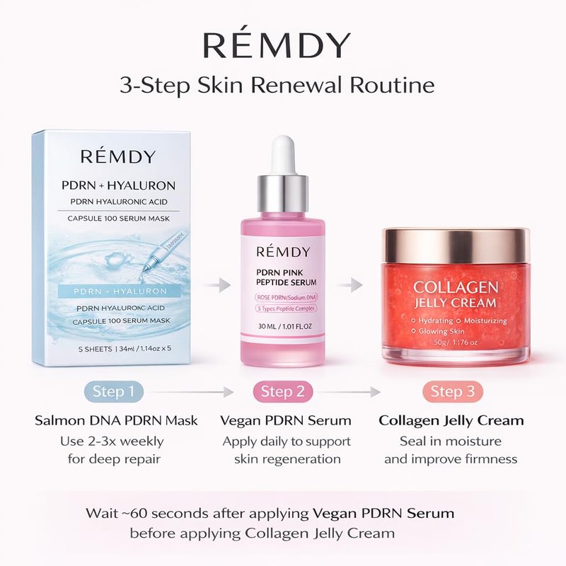 Korean Collagen Jelly Cream — 24H Glow & Hydration, 3.2% Elasticity Boost, 3.9% smoother texture & 6.4% Firmer Skin After 1 Use — Lightweight Collagen Face Moisturizer with Niacinamide (1.76 fl oz)