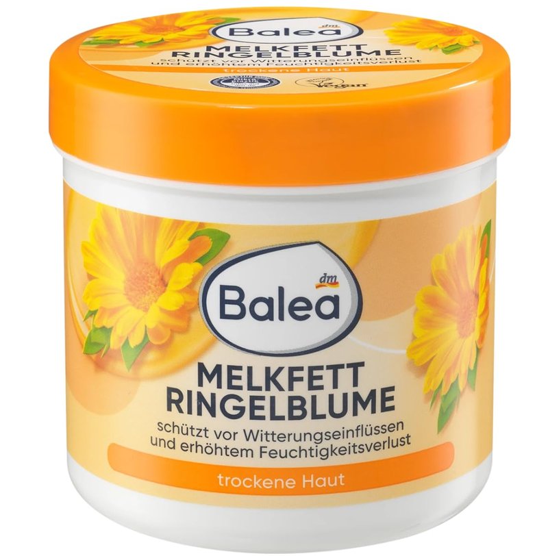 Balea Melkfett milking grease - Calendula Gel-Cream - Protects Skin Against Environmental Damage / Stress from Cold, Wind, Rain etc - 250ml (Not Tested on Animals) by dm-drogerie markt