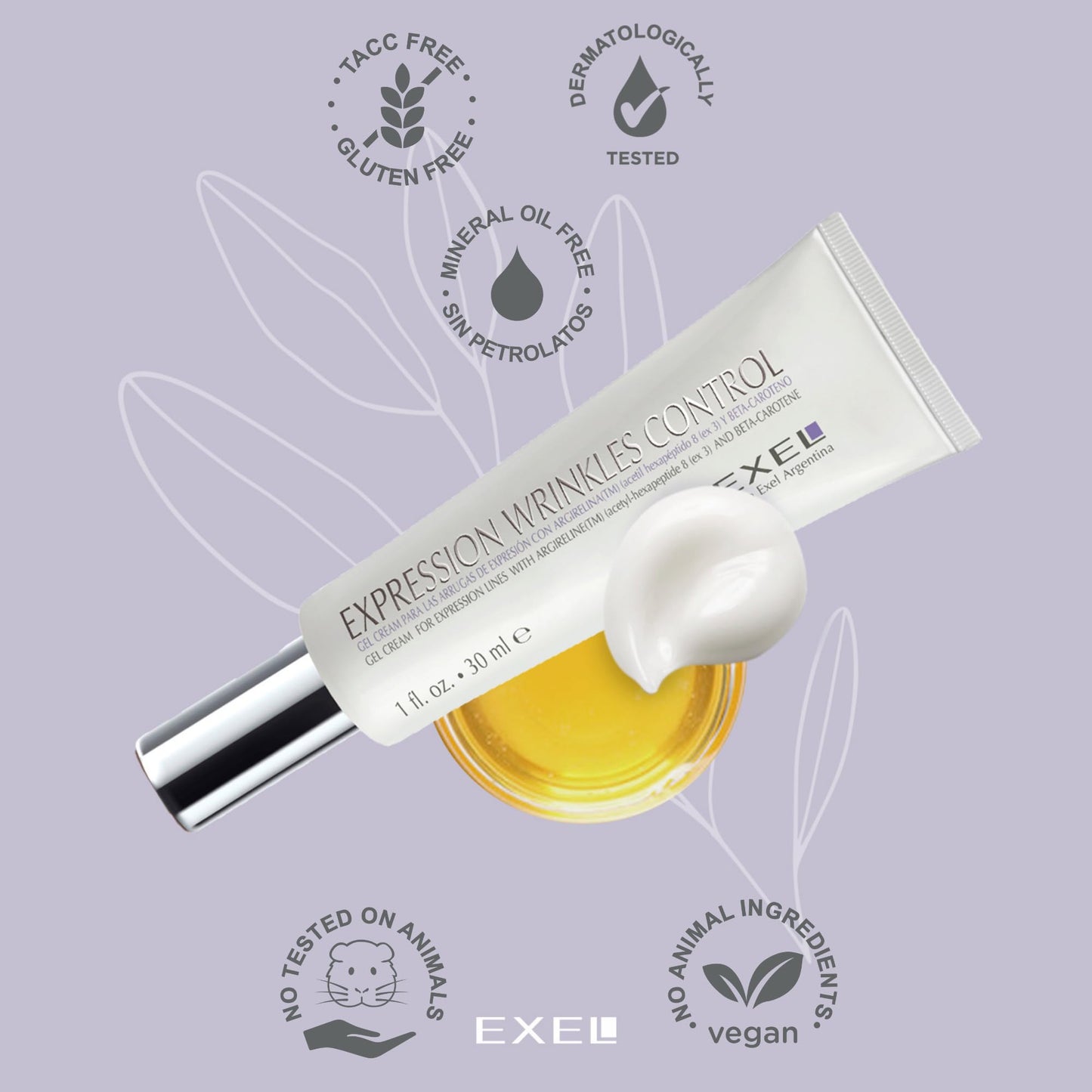 EXEL Peptide Gel Cream for Expression Lines – Lightweight Face Moisturizer with Acetyl Hexapeptide-8 – Evanescent Texture for Fine Wrinkles – 30 ml