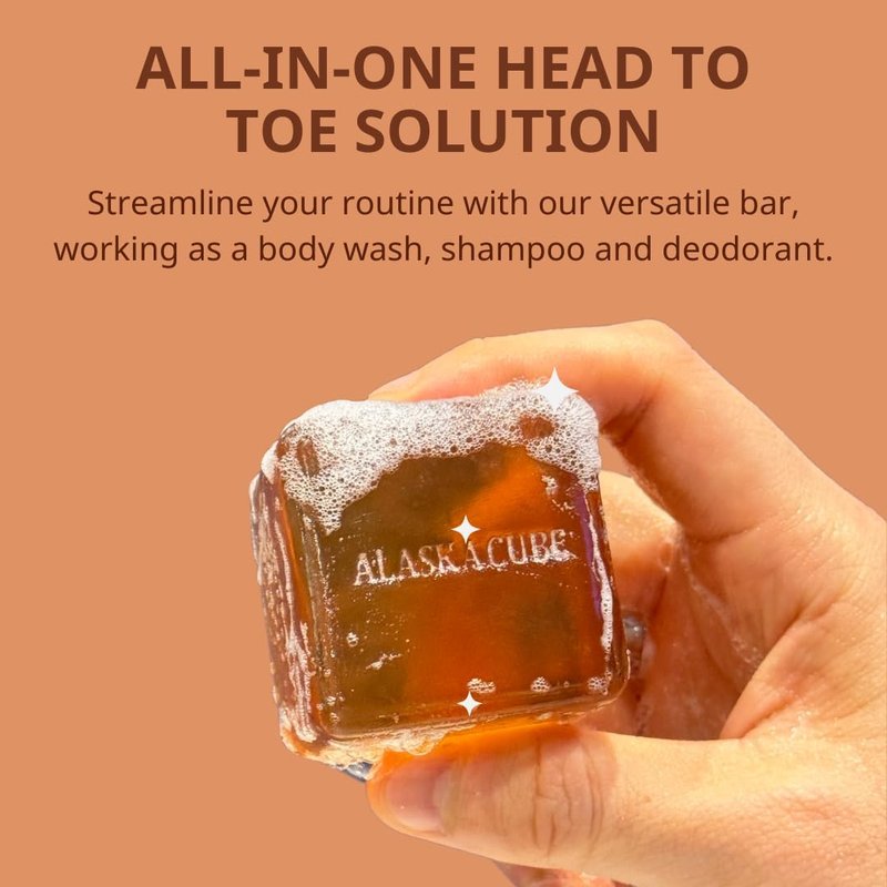 Alaskacube Deo Wood Shower Bath Soap Bar Luxurious Sandalwood Woody Long Lasting Scent Rich Foam for Face and Body (Pack of 3)|Body Wash, Shampoo, Deodorant for men women Bundle Value Set (Sandalwood)