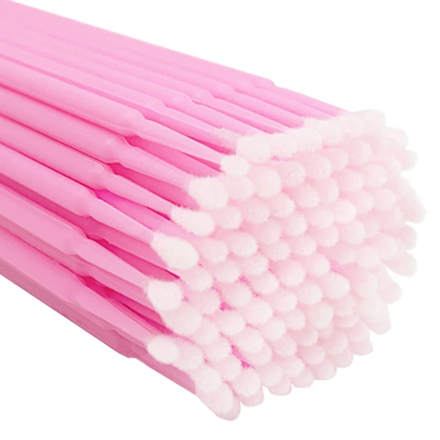 2100PCS Disposable Micro Applicators Brush for Eyelash and Make up Brushes and Personal Care Microswabs Pink (Head Diameter: 2.0mm)