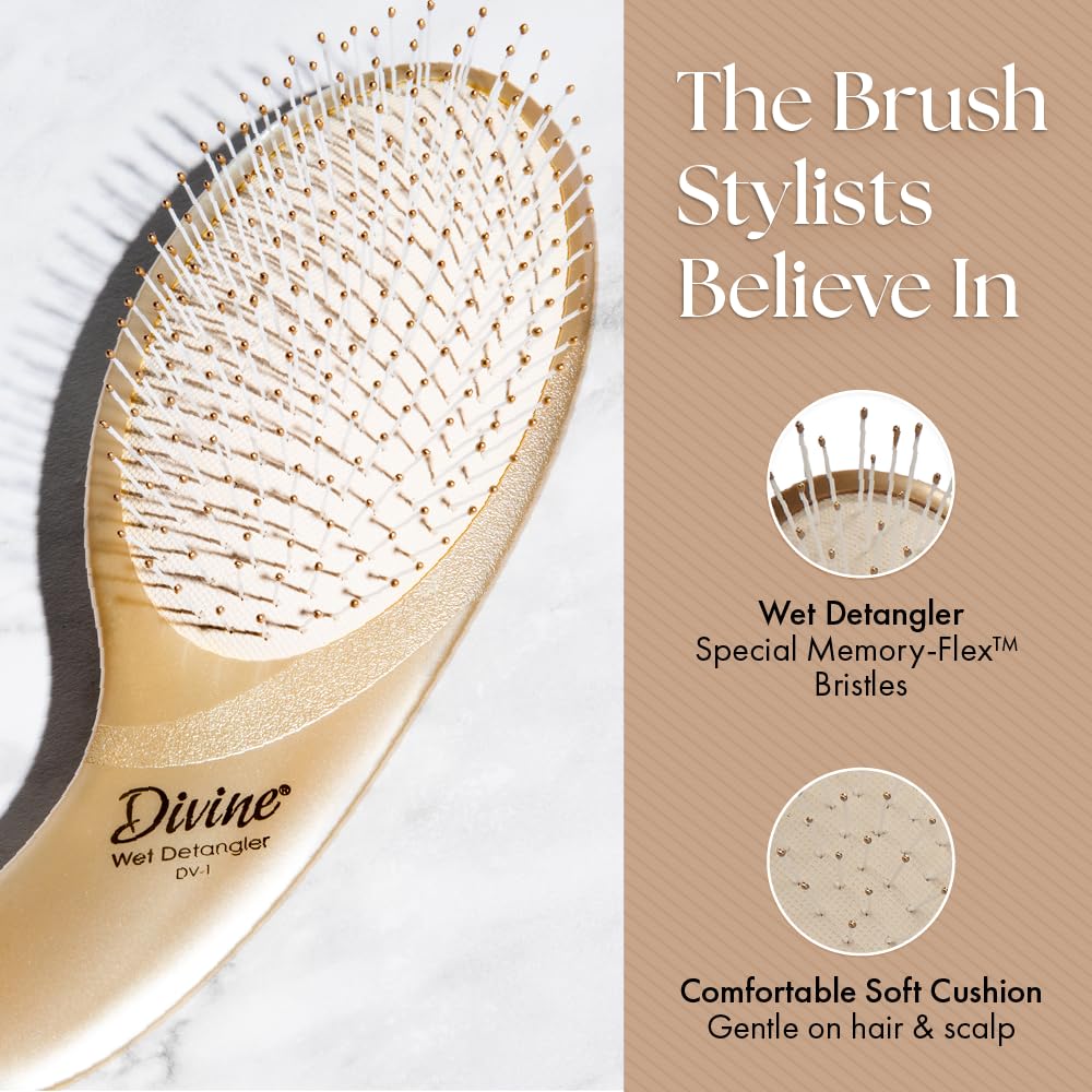 Olivia Garden Divine Revolutionary Hair Brush - Ergonomic Design, Gentle on Hair & Scalp