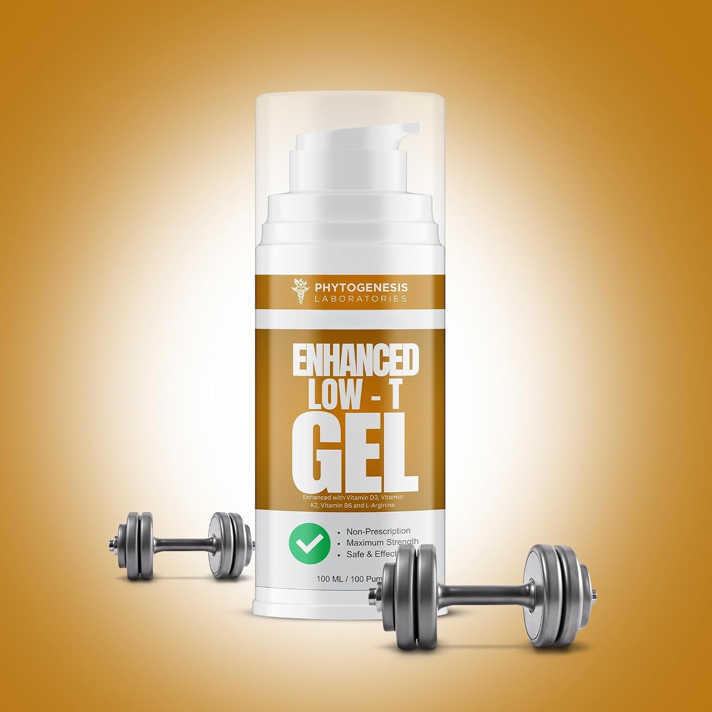 Phytogenesis Enhanced Men’s Wellness Gel, Low T Support for Men