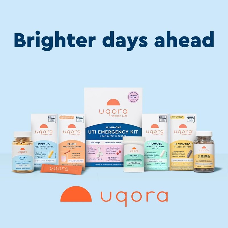 Uqora In Control Bladder Support - Daily Bladder Care & Support for Urinary Comfort - Made with botanicals, Like Horsetail & Spicebush - Gluten-Free & Vegetarian - 60 Capsules