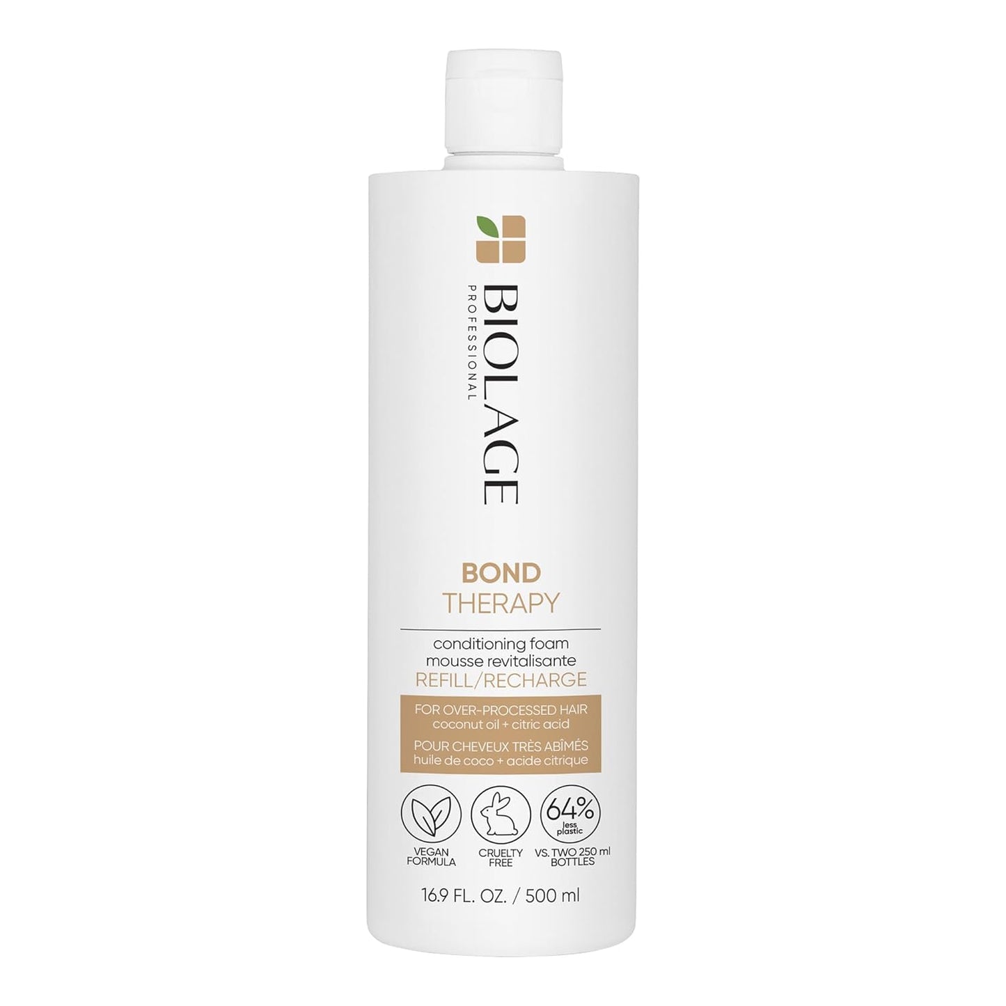 Biolage Bond Therapy Conditioning Foam - Builds Bonds & Reduces Breakage, Paraben & Sulfate-Free, Salon Professional Conditioner